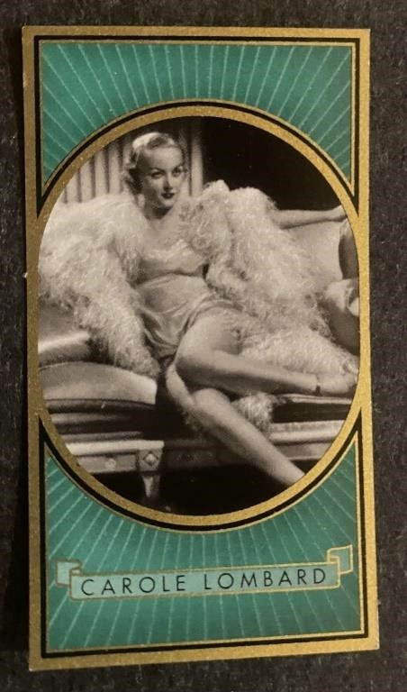 CAROLE LOMBARD: Antique Tobacco Card (1936)