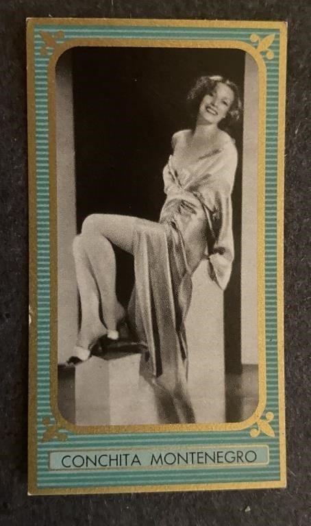 CONCHITA MONTENEGRO: Antique Tobacco Card (1936)