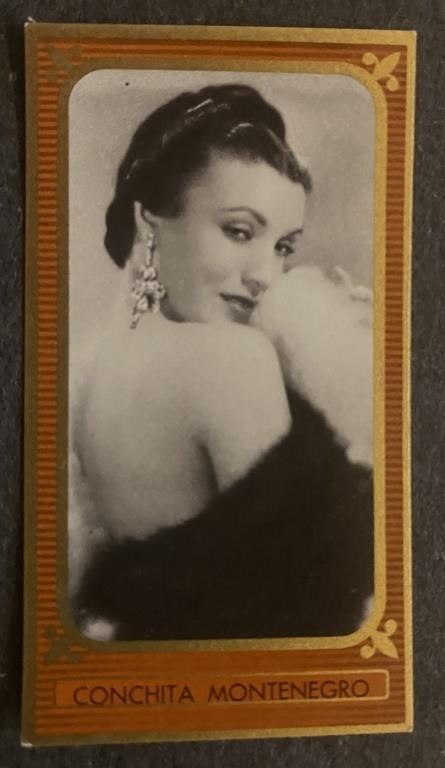 CONCHITA MONTENEGRO: Antique Tobacco Card (1936)