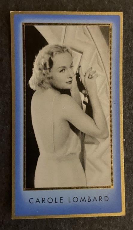 CAROLE LOMBARD: Antique Tobacco Card (1936)