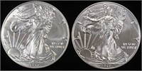 (2) 2017 AMERICAN SILVER EAGLES