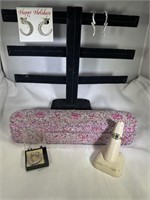 JEWELRY, EARRING STAND  RING HOLDER, ETC,