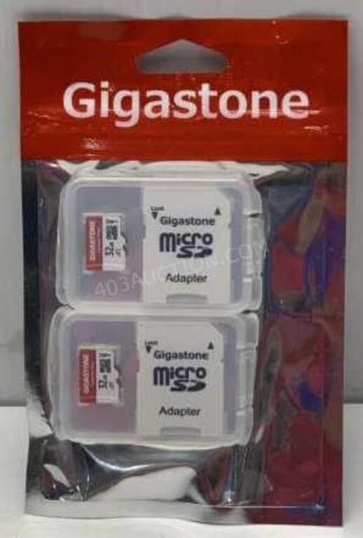 Lot of 2 Gigastone 32GB Micro SD Cards - NEW