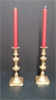 PAIR OF BRASS CANDLESTICKS