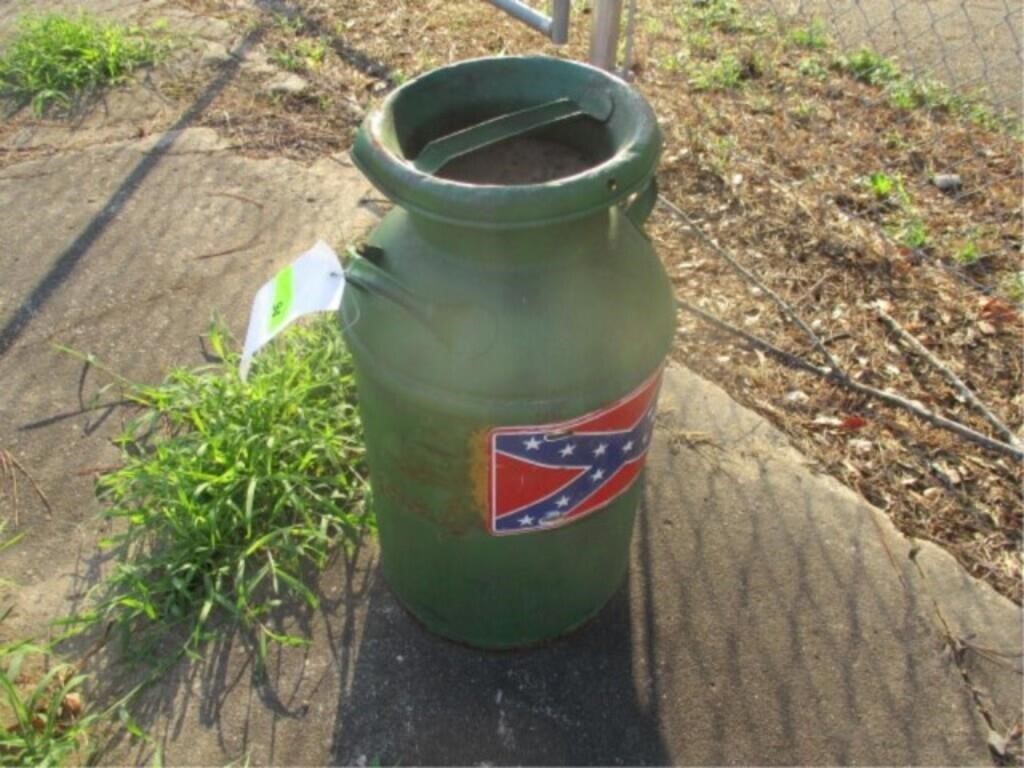 Green milk can