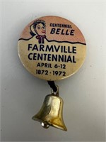 Vintage Pin-back Centennial Belle Farmville