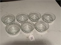 7x Cut Glass Serving Bowls