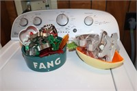 Large Assortment of Cookie Cutters (some metal),