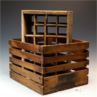 Two wooden old crates
