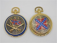 (2) FRANKLIN MINT POCKET WATCHES