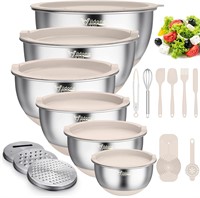 ULN - 22pc Wildone Stainless Steel Mixing Bowls
