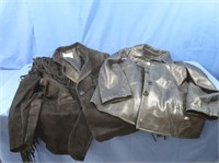 Venezia Fringed Leather Jacket sz 14/16, Lines