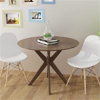 Giantex 36 Inch Round Wood Dining Table