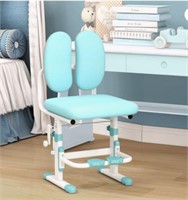 Height-Adjustable Kids Desk Chair with Double Back