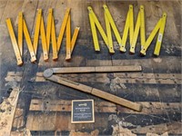 Vintage Boxwood Folding Ruler & Level/Rulers
