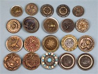 (20) Large-Size Victorian Picture Buttons