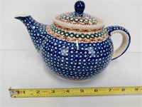 Vintage polish Pottery Ceramic Teapot