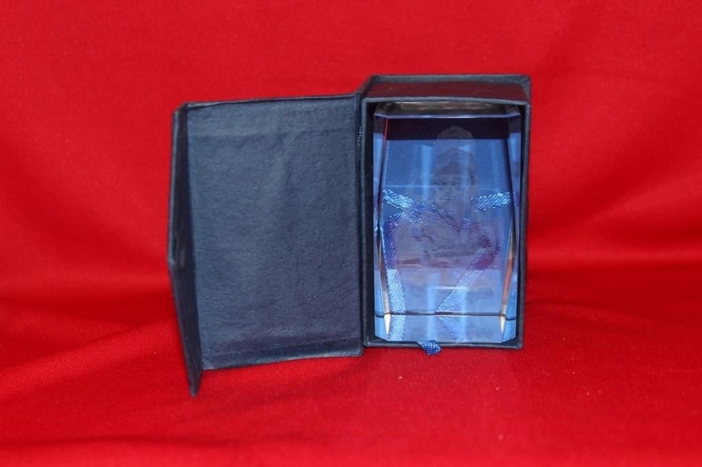 A Dale Earnhardt Sr Glass Paperweight