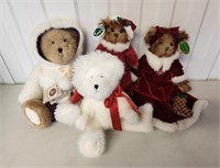 4 Vintage Boyds Christmas Teddy Bears