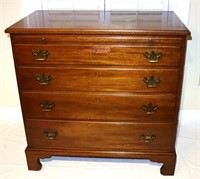 Biggs solid mahogany serving chest w pullout tray