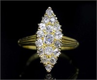 Antique Australian diamond set 18ct yellow gold