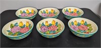 6 Pc. Vintage The Cellar Flower Pot  Bowls