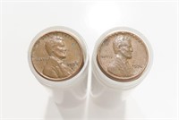 TWO ROLLS WHEAT BACK PENNIES LINCOLN PENNIES