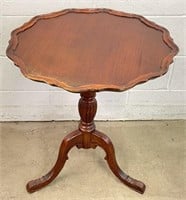 Vintage Scalloped Edge Round Side Table