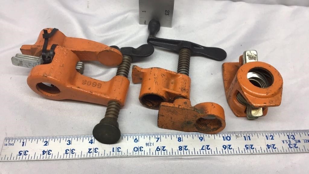 C1) PAIR OF PIPE CLAMPS