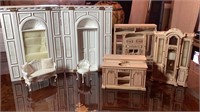 Large Lot of Wooden & White Dollhouse Miniatures