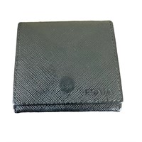 Prada Saffiano Leather Coin Case Black