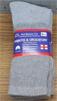 Diabetes and circulatory socks 3 pair size 10-13