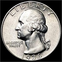 1936-S Washington Silver Quarter UNCIRCULATED