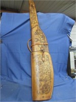 Tooled leather gun case