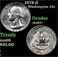 1978-d Washington Quarter 25c Grades GEM+ Unc