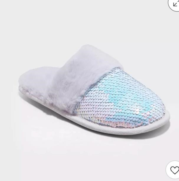 Girls' Zoie Flip Sequin Scuff Slippers - art class