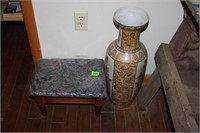 large vase and new just out of box stool