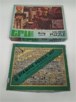 Lot of 2 Vintage Jigsaw Puzzles