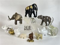 Assortment of Elephant Figures and More