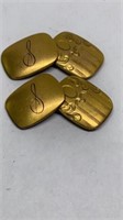 Gold tone musician cuff links marked EP Co