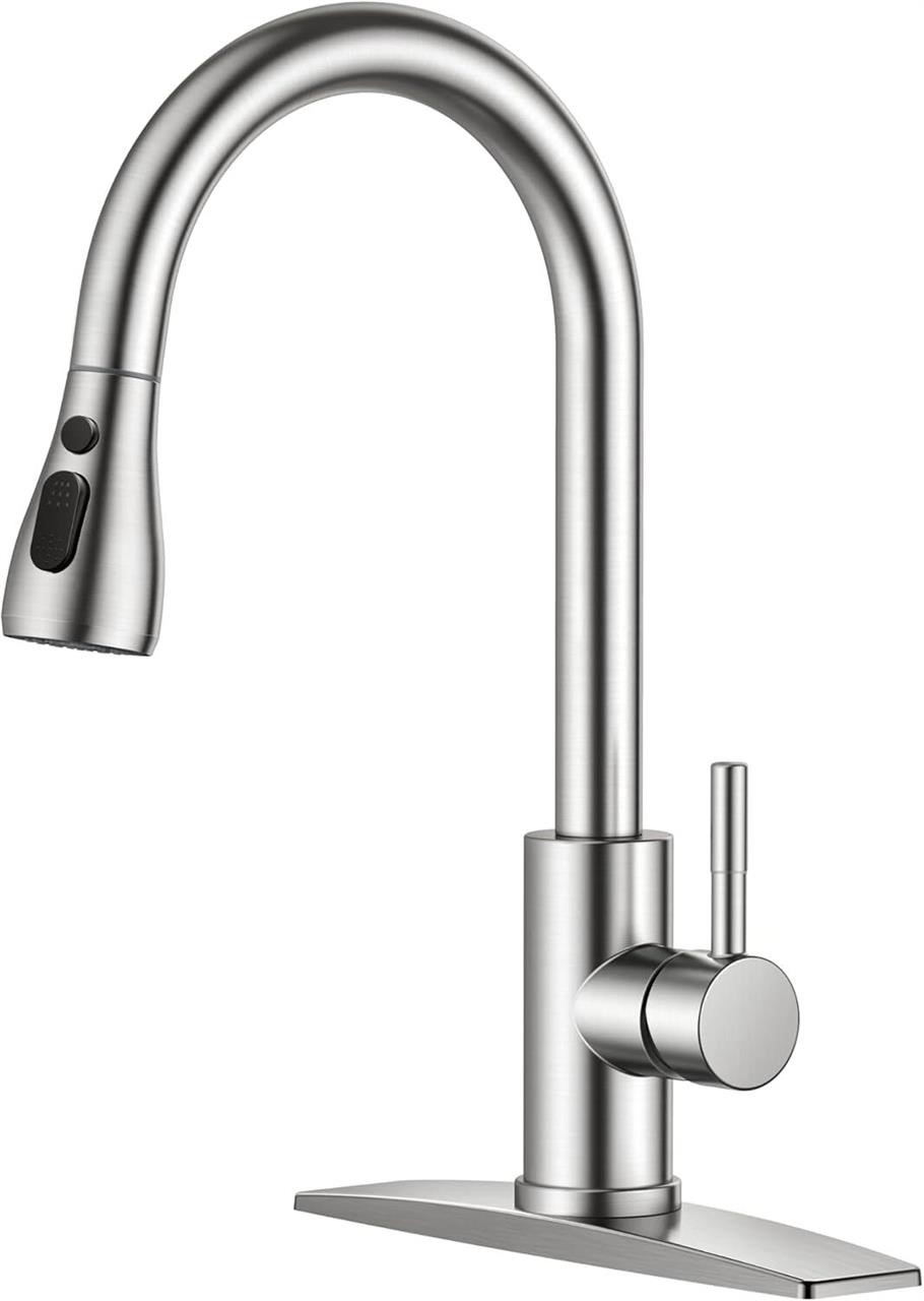 FORIOUS Kitchen Faucet with Pull Down Sprayer