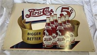 Pepsi-Cola Metal Sign, 12" x 16"