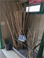 Assorted Bamboo Stakes & Metal Rack