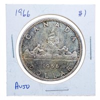 1966 Canada Silver Dollar AU50