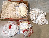 Crocheted Tablecloth, Doilies, Butterflies