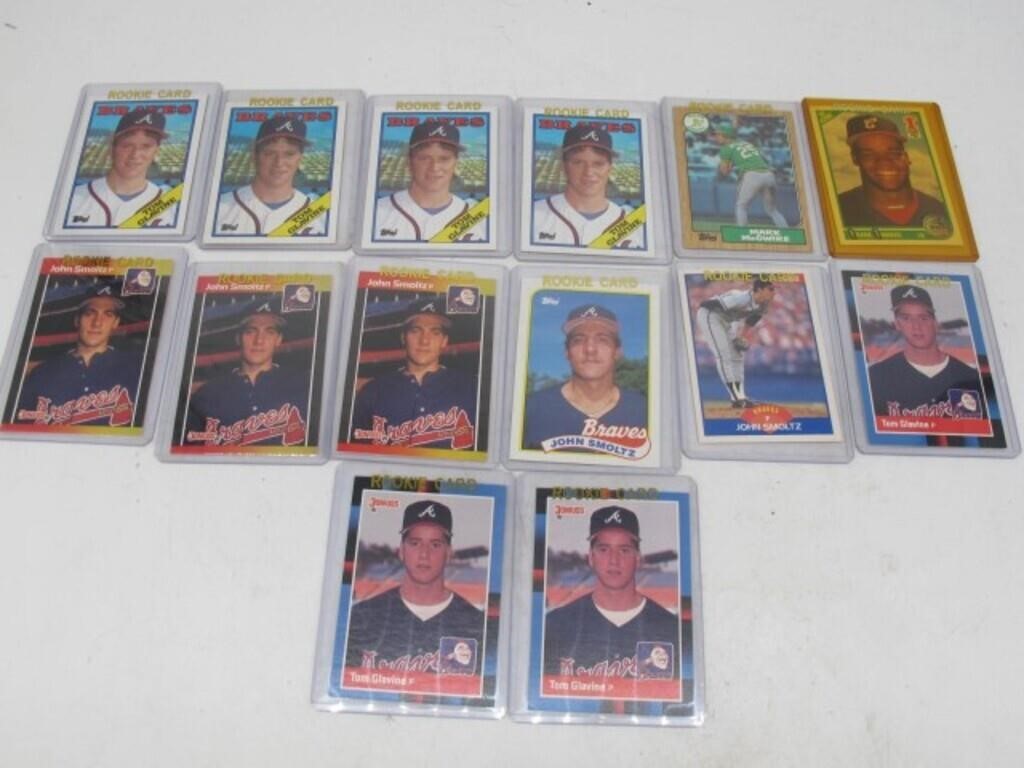 GREAT BOX FULL OF GLAVINE AND SMOLTZ ROOKIE CARDS