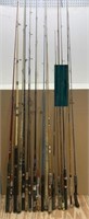 LOT OF 18 FISHING RODS SHAKESPEARE JARVIS