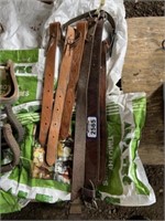 5 Leather Cinch Straps, 2 Leather Back Cinches