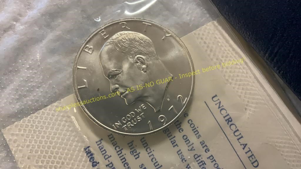 UNC S Mint 1972 Silver IKE Dollar