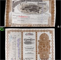 1917 250 Shares Stock Certificate Golden Cycle Min